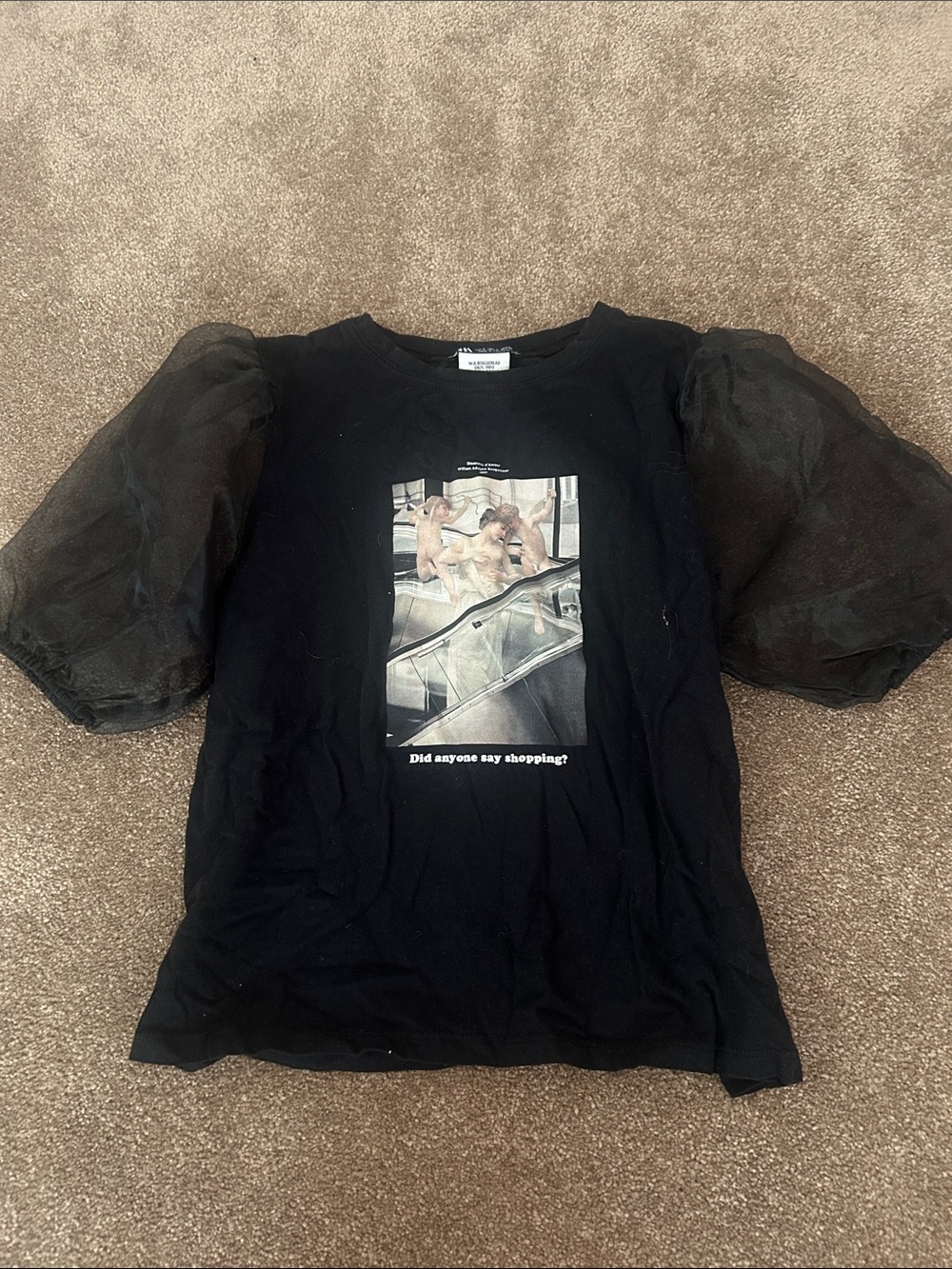 ZARA Printed Shirt with Blessures D’Amour